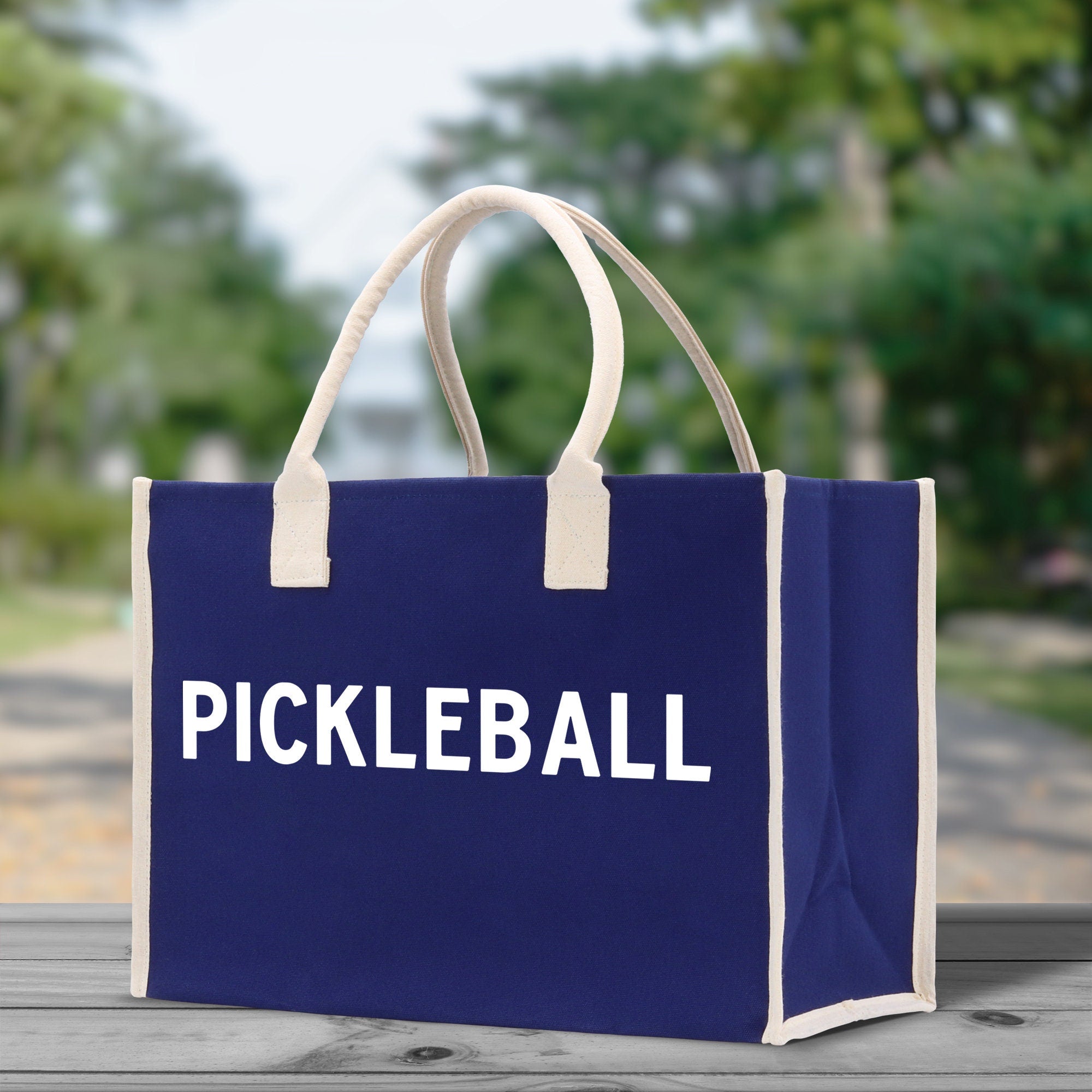 Pickleball Tote Bag Personalized Pickleball Party Favors Custom Pickleball Player Gift Pickleball Cotton Canvas Tote Bag