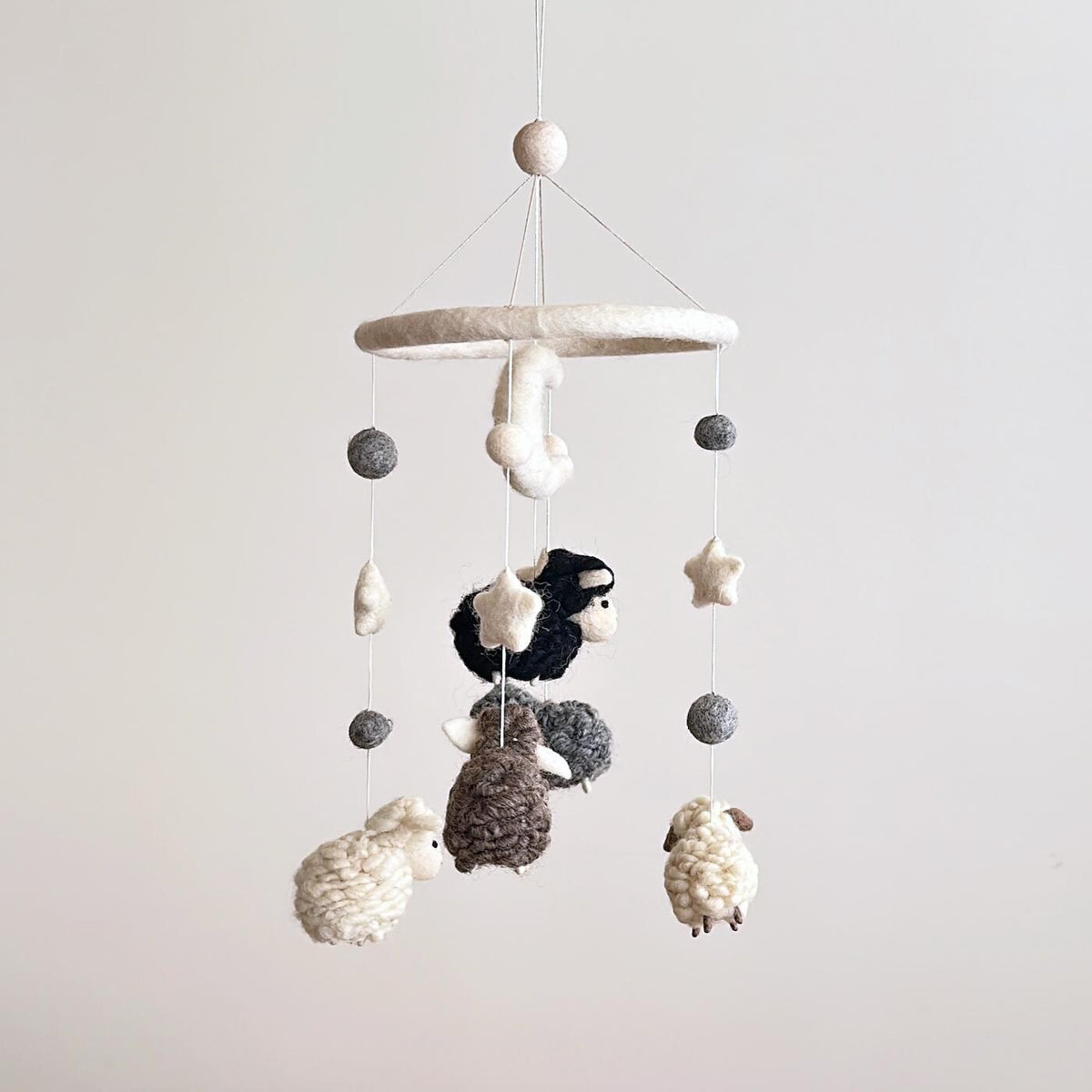 Gray Sheep Baby Mobile For Nursery Decor