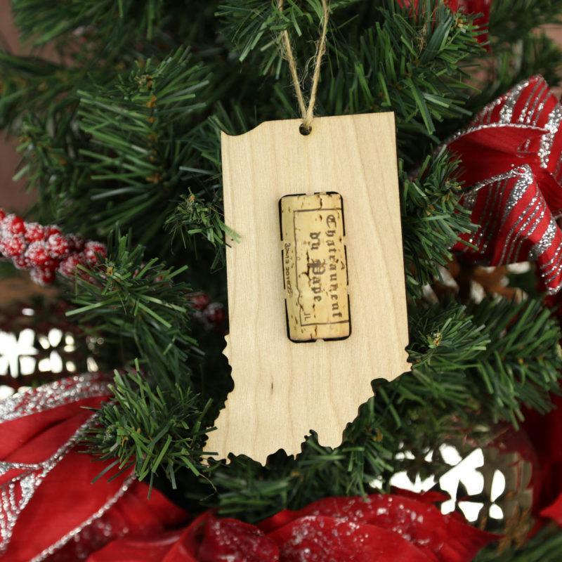 Indiana Wine Cork Holder Ornaments