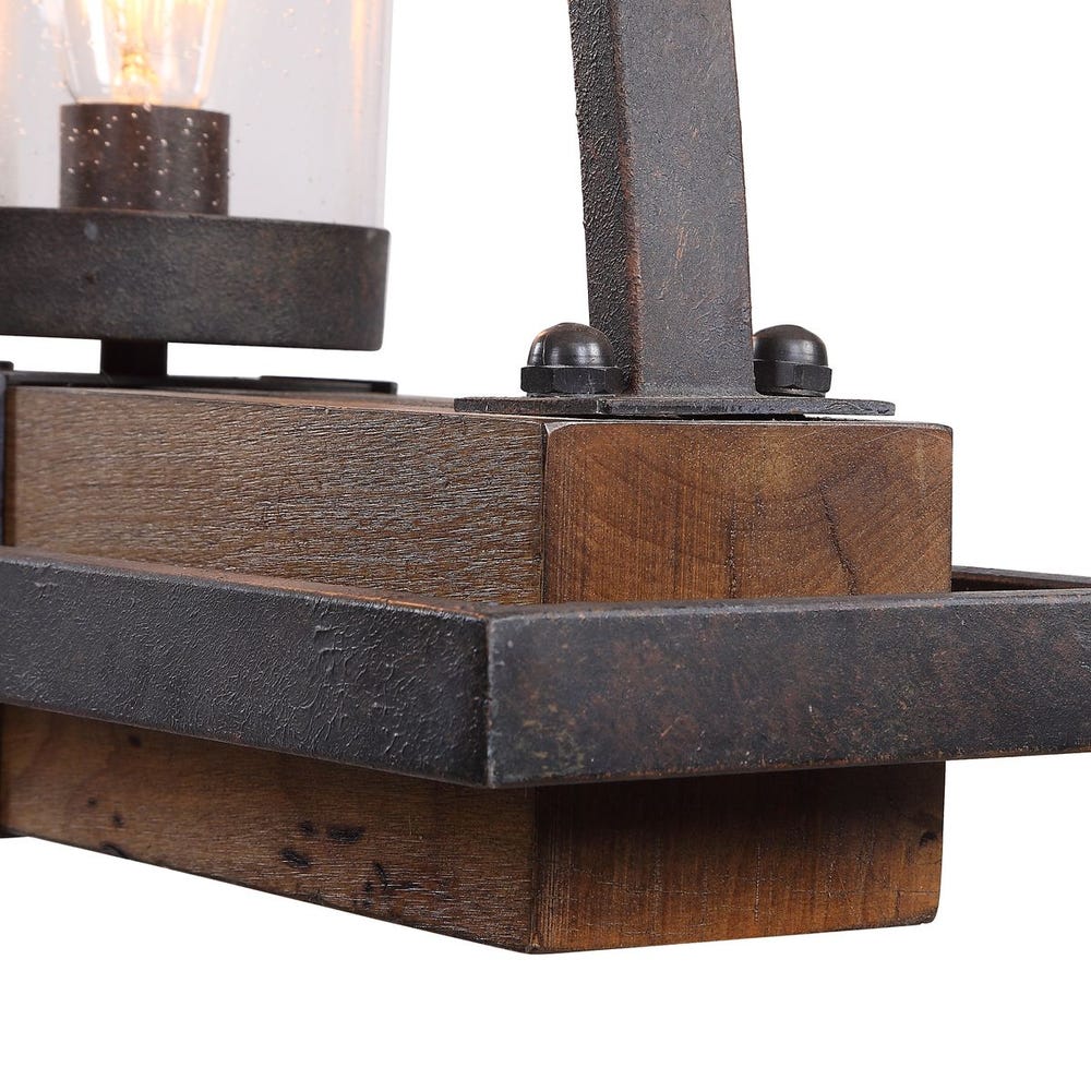 Oakley Industrial Timber 5-Light Island Chandelier