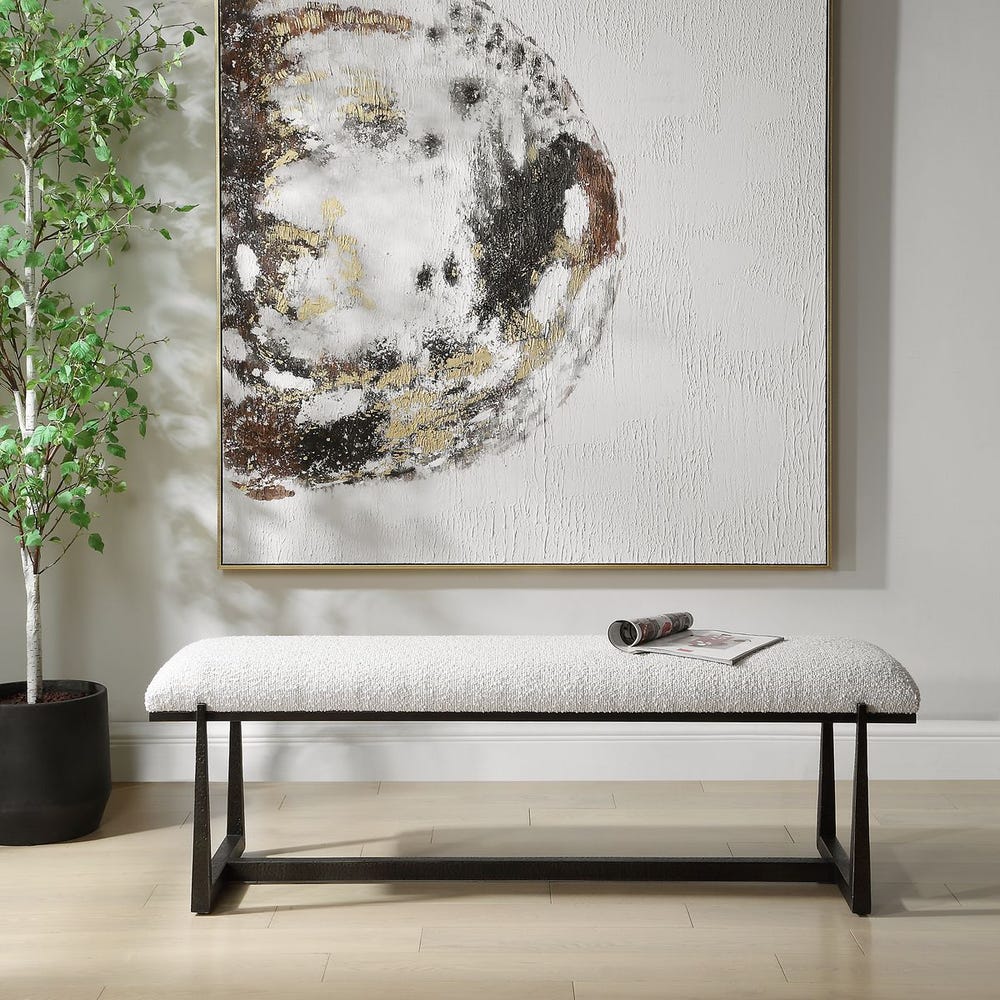 The Aurelia Antique Upholstered Bench