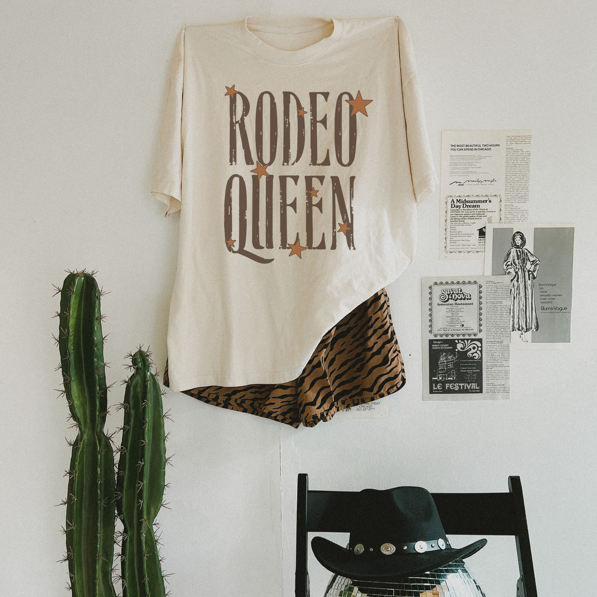 Rodeo Queen Graphic Tee β Western Cowgirl Vintage Star Shirt