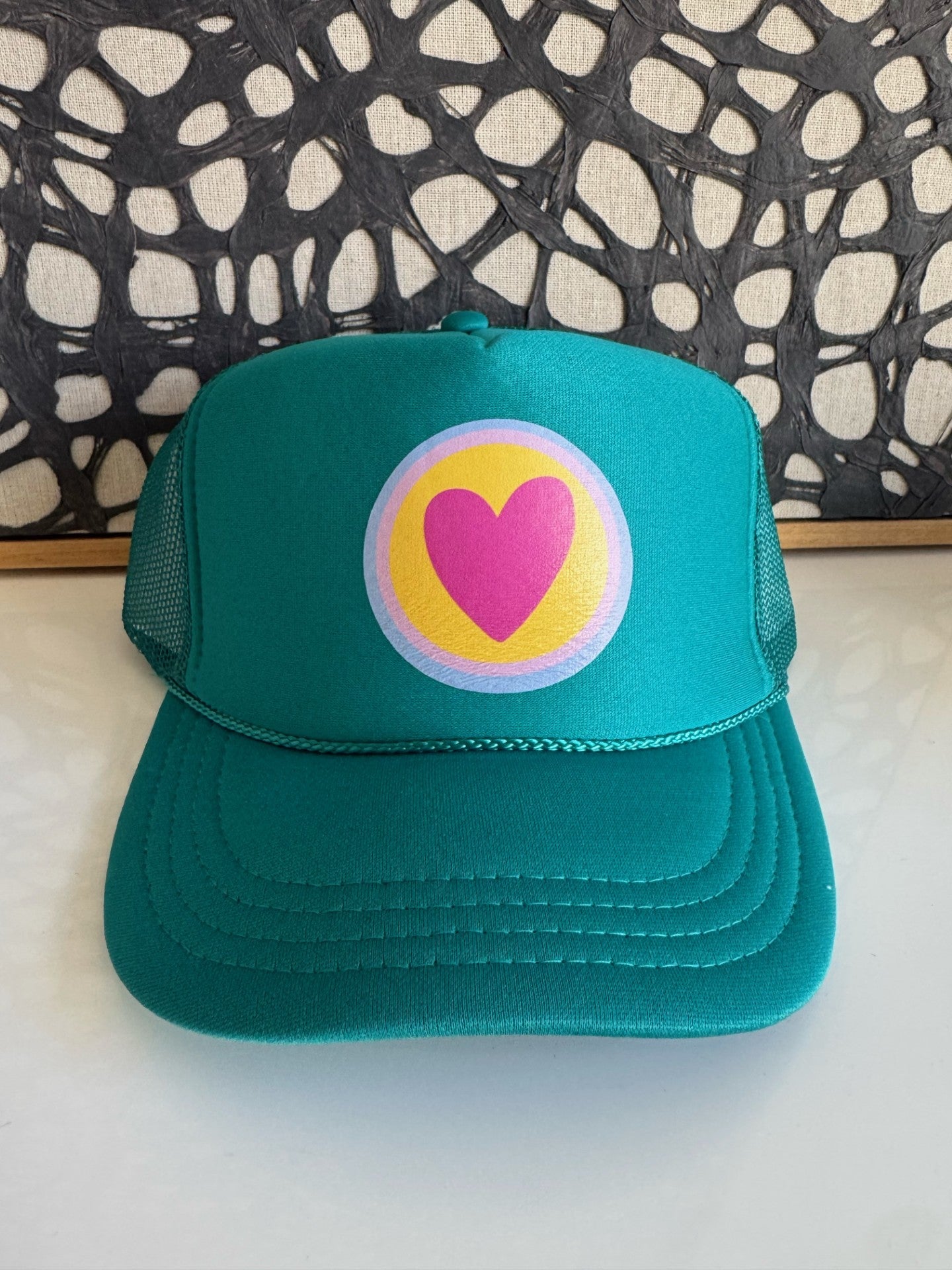 Youth Artsy Heart - Jade Trucker Hat