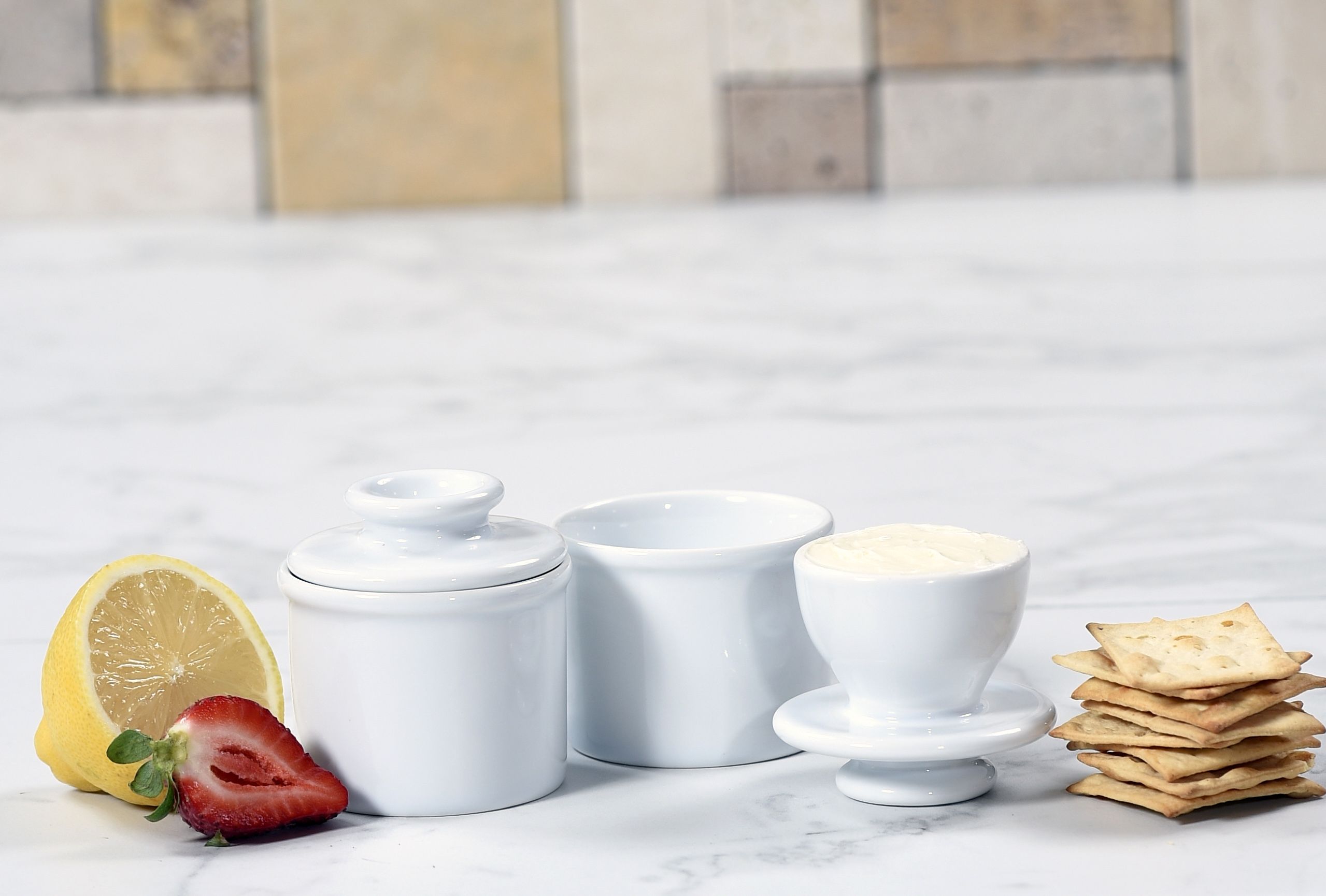 Butter Bell® Petit Crock Set – Classic White, Set of 2 • 2.5 Tablespoons Each 🧈