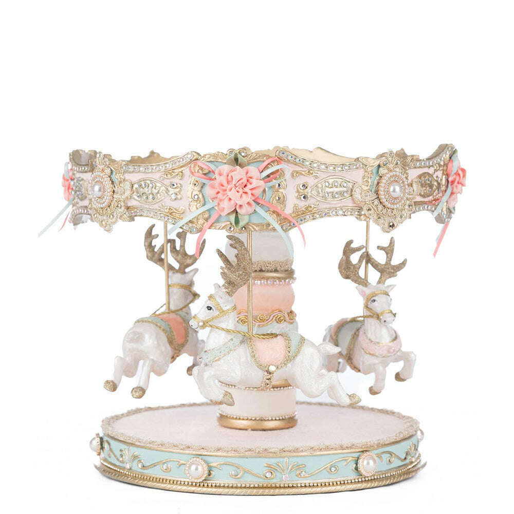 Joyeux Noel Carousel Cake Plate | Christmas Decor | Katherine's Collection