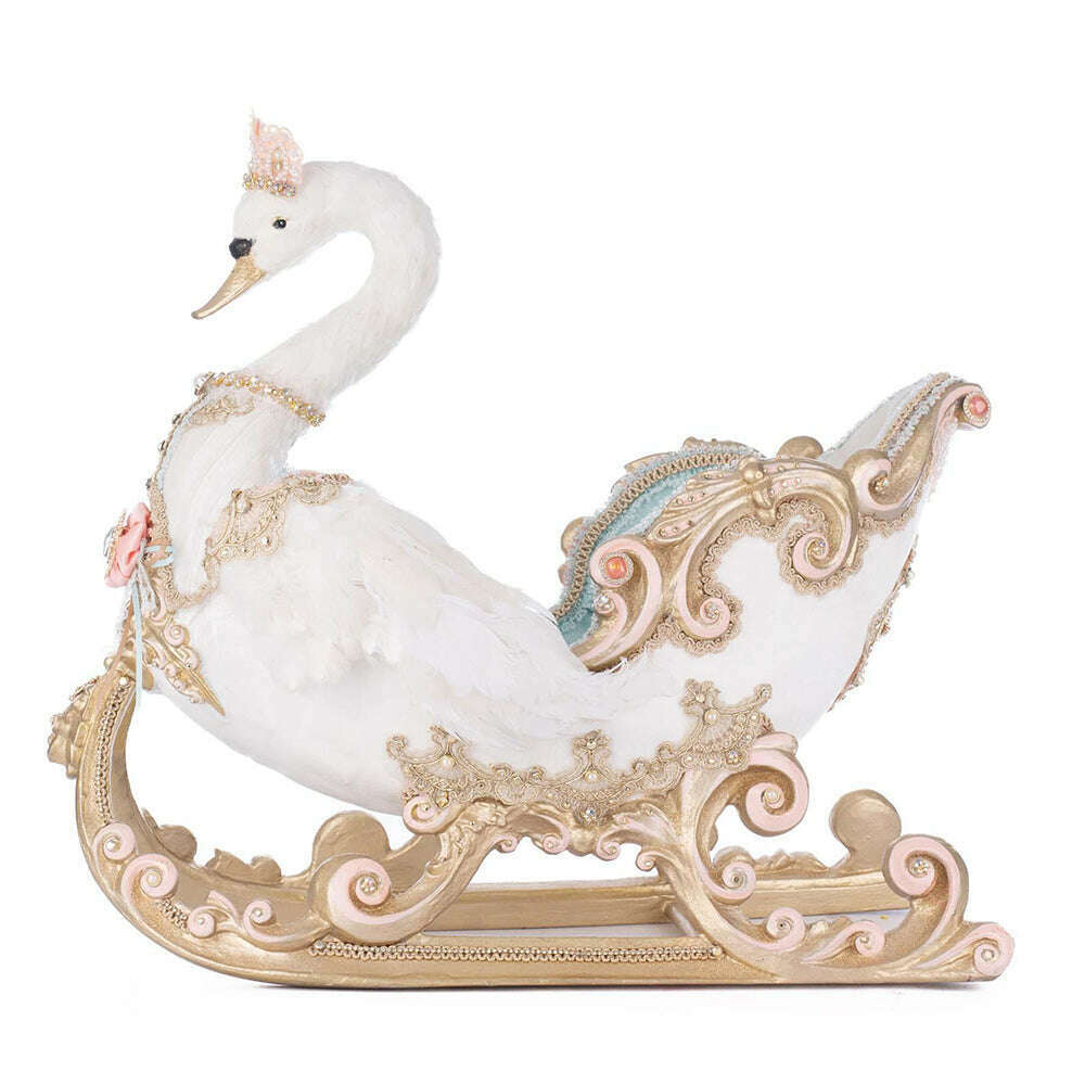 Joyeux Noel Swan Sleigh | Christmas Decor | Katherine's Collection
