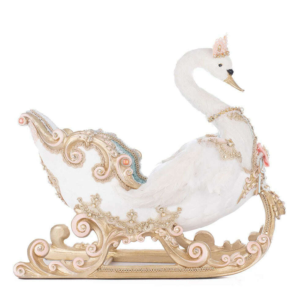 Joyeux Noel Swan Sleigh | Christmas Decor | Katherine's Collection