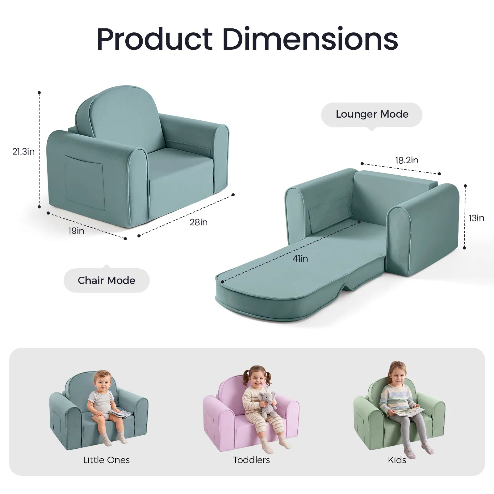 Tiny Land® GentleSnug Kids Sofa Chair