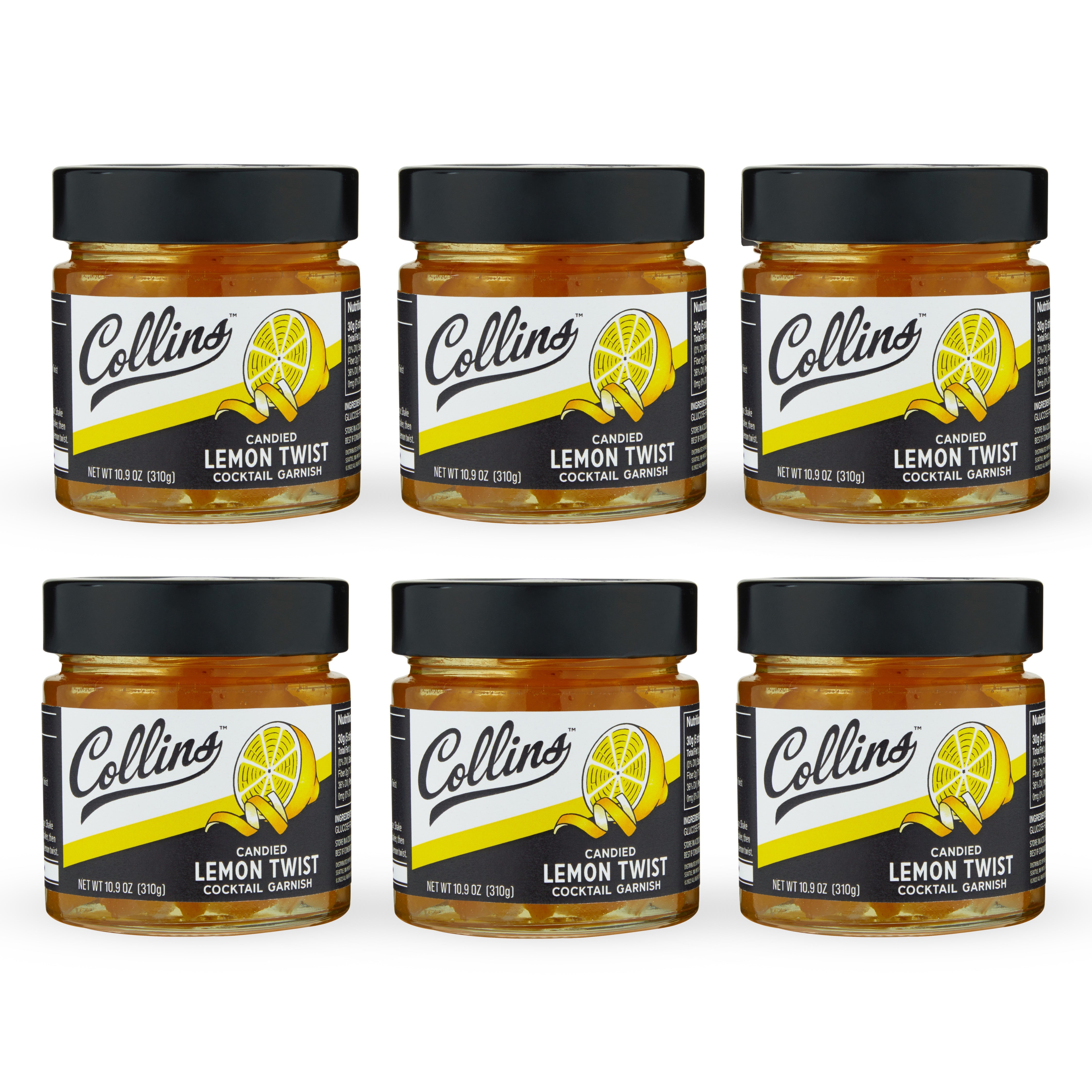Candied Lemon Twist in Syrup 10.9 oz , Set of 6