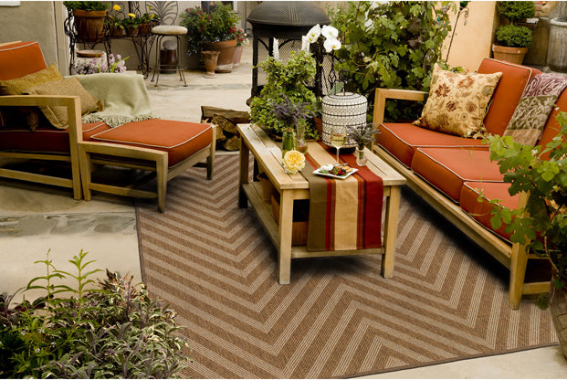 Karavia Indoor / Outdoor Rug Brown, Beige