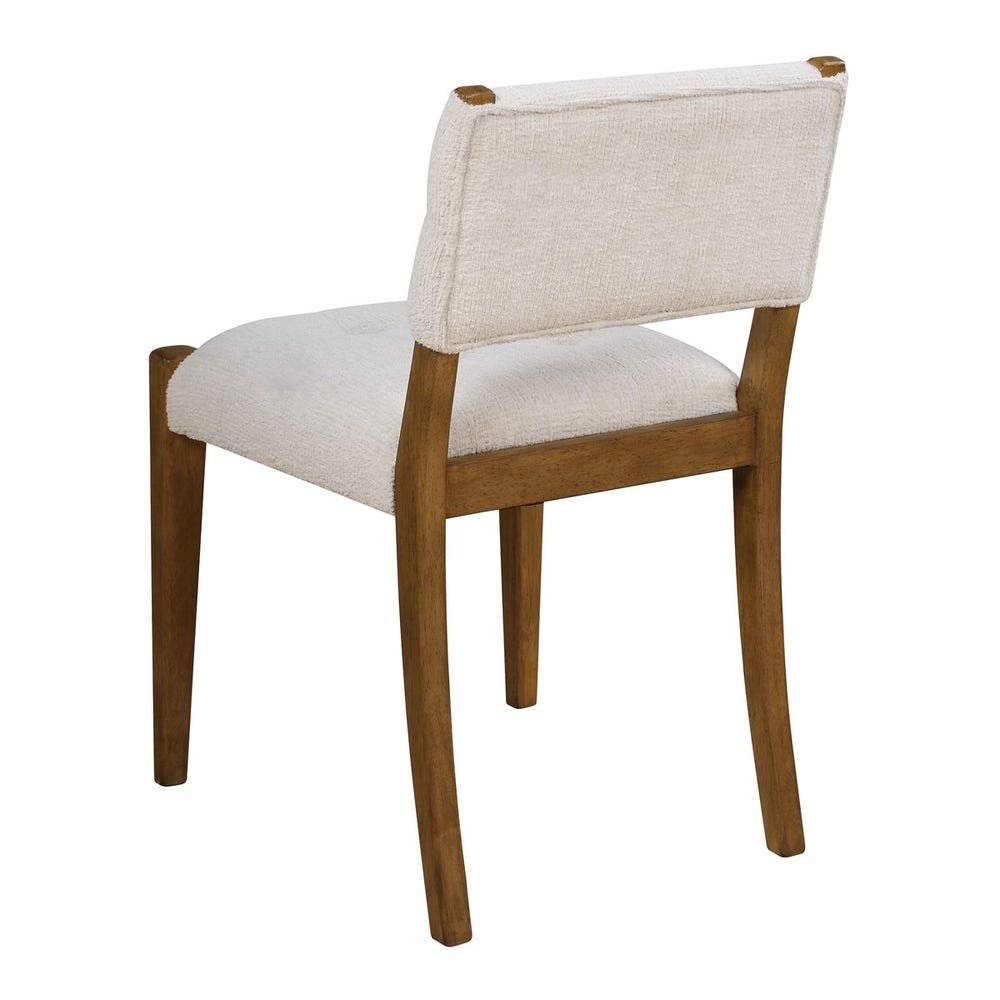 Langley Tufted Pecan Dining Chairs - Set of 2