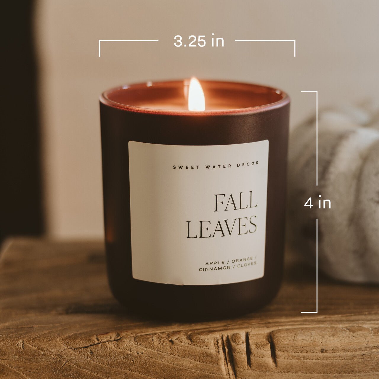 Driftwood and Mahogany Soy Candle - Brown Matte Jar - 15 oz