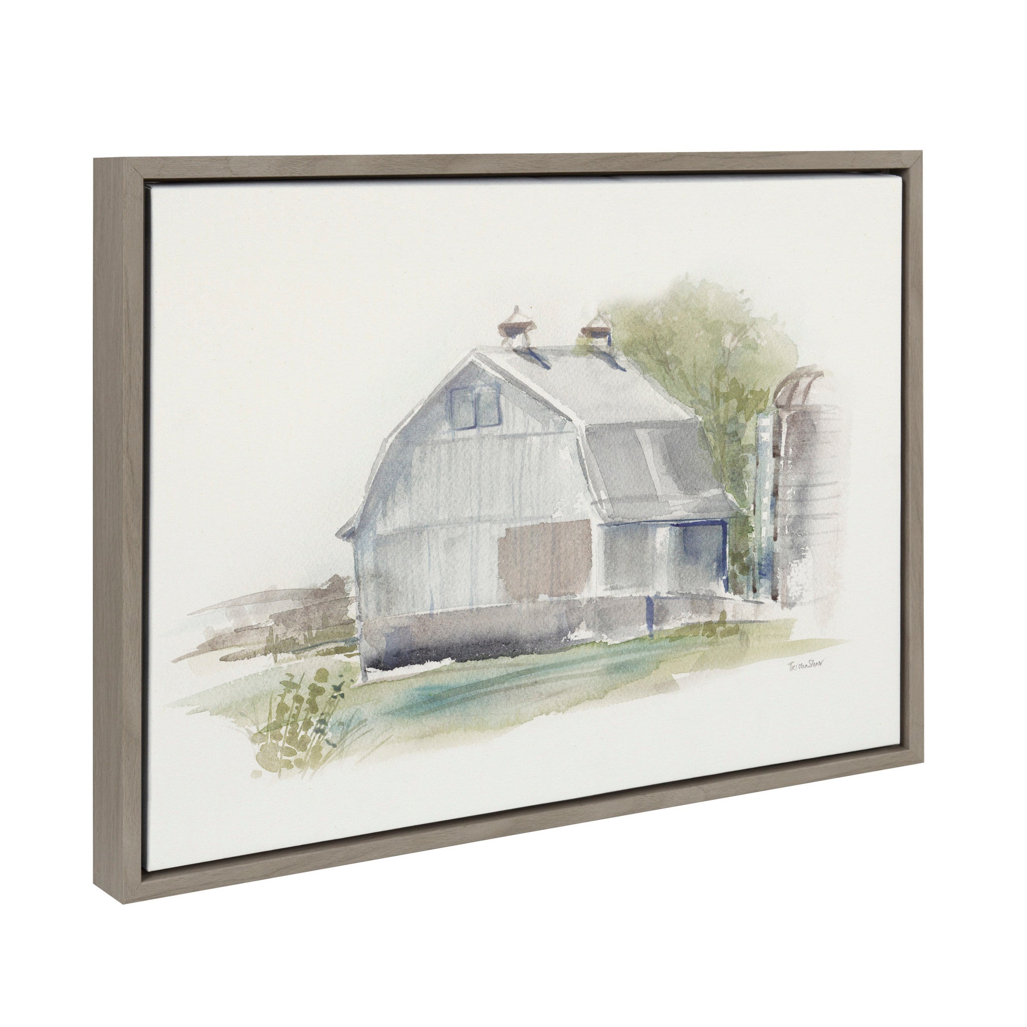 Sylvie Barn 1 Framed Canvas by Patricia Shaw
