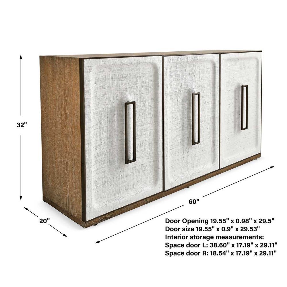 Maison Linen Three-Door Cabinet