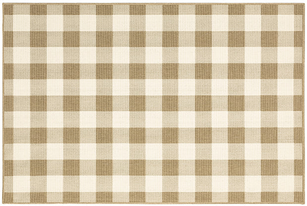 Marina Indoor / Outdoor Rug - Off-White / Light Brown / Camel