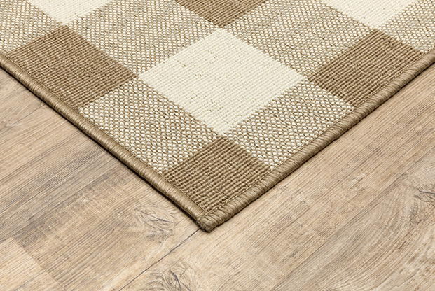 Marina Indoor / Outdoor Rug - Off-White / Light Brown / Camel