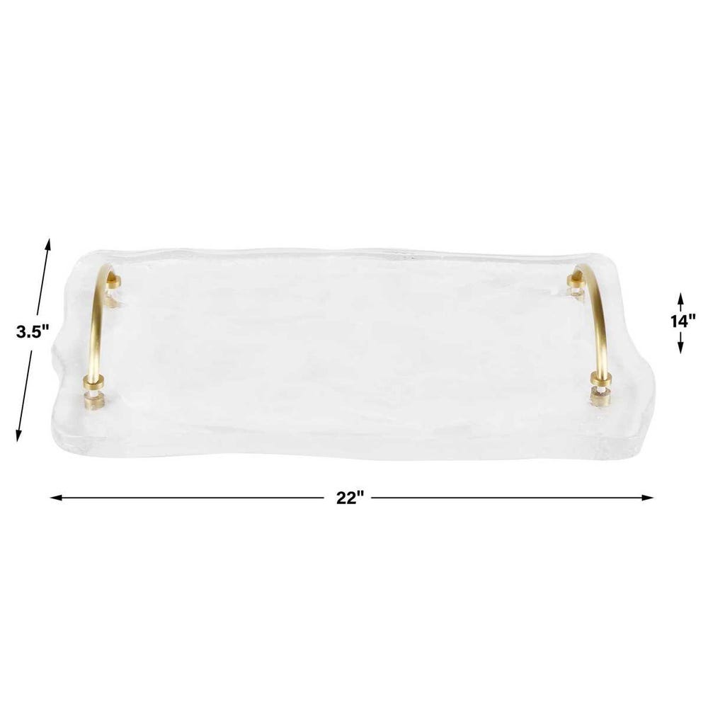 Nadia Glass Ripple Fluid Vanity Tray