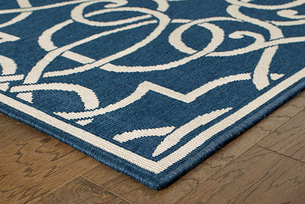 Medalia Meridian Indoor / Outdoor Rug Navy/White