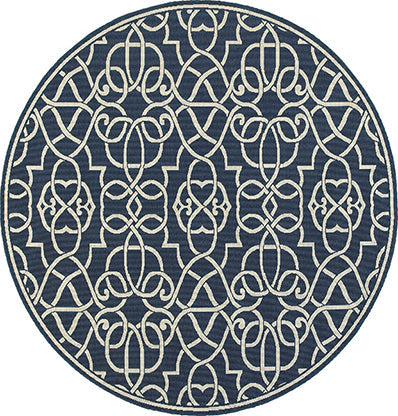 Medalia Meridian Indoor / Outdoor Rug Navy/White