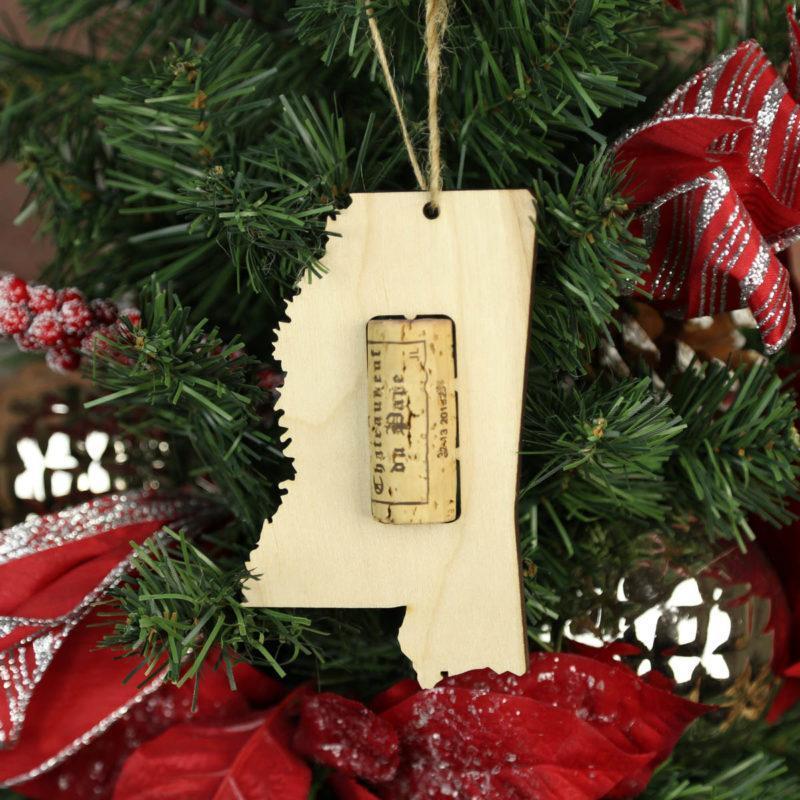 Mississippi Wine Cork Holder Ornaments