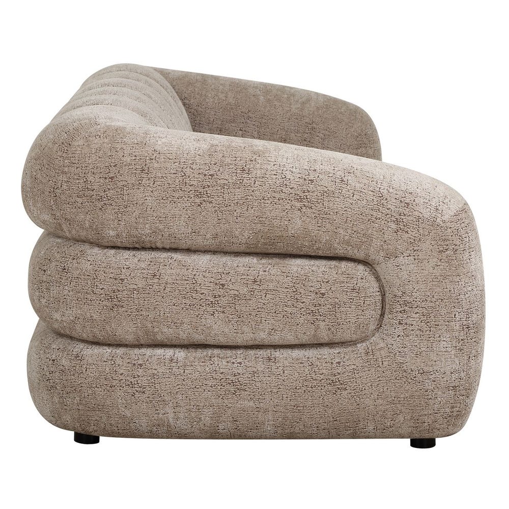 Mocha Channel Tufted Sofa
