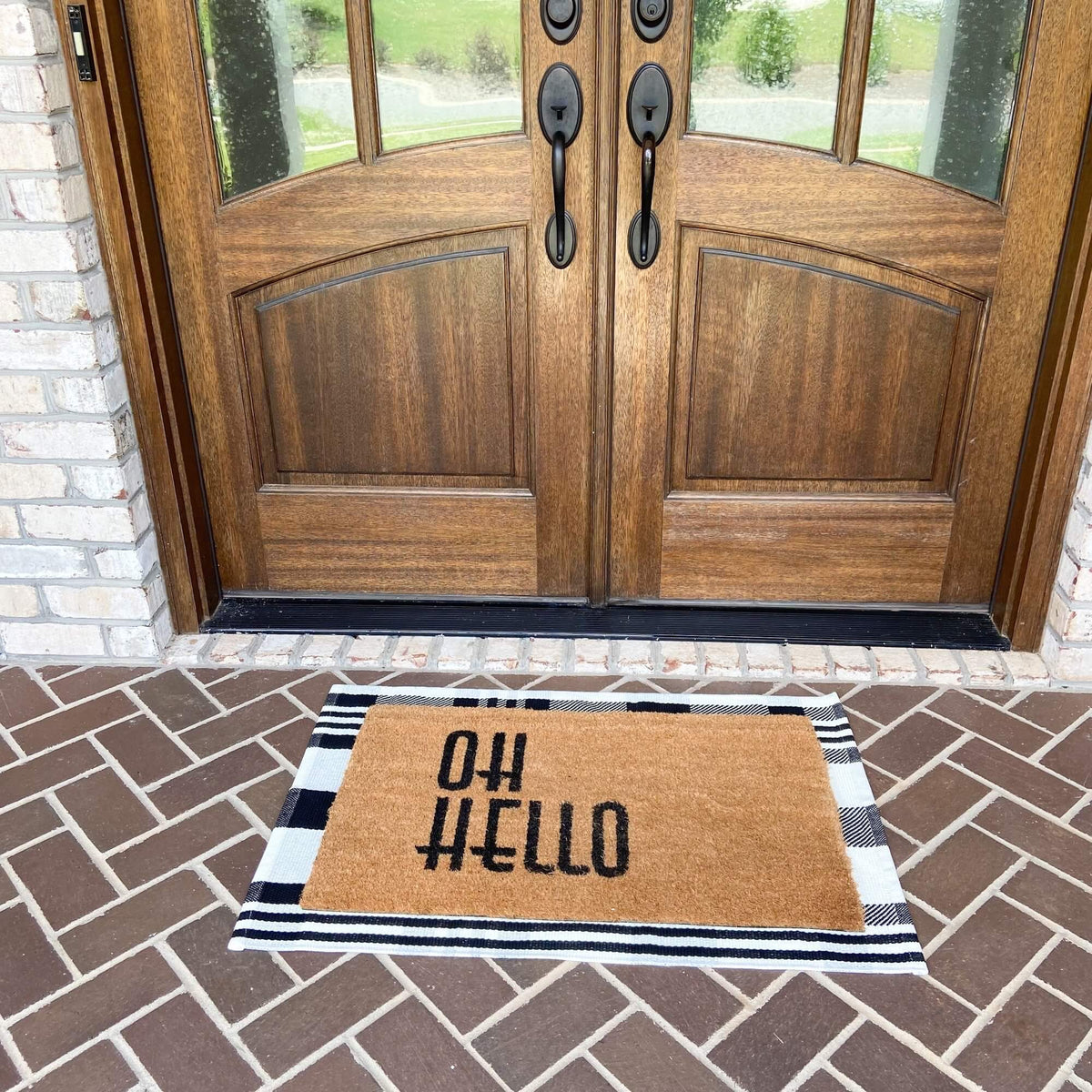 Modern Farmhouse Rug- Woven Rug- Plaid Style 4