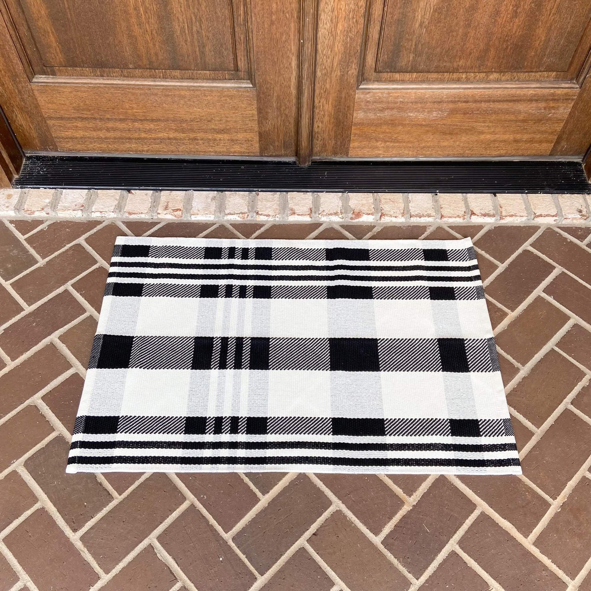 Modern Farmhouse Rug- Woven Rug- Plaid Style 4
