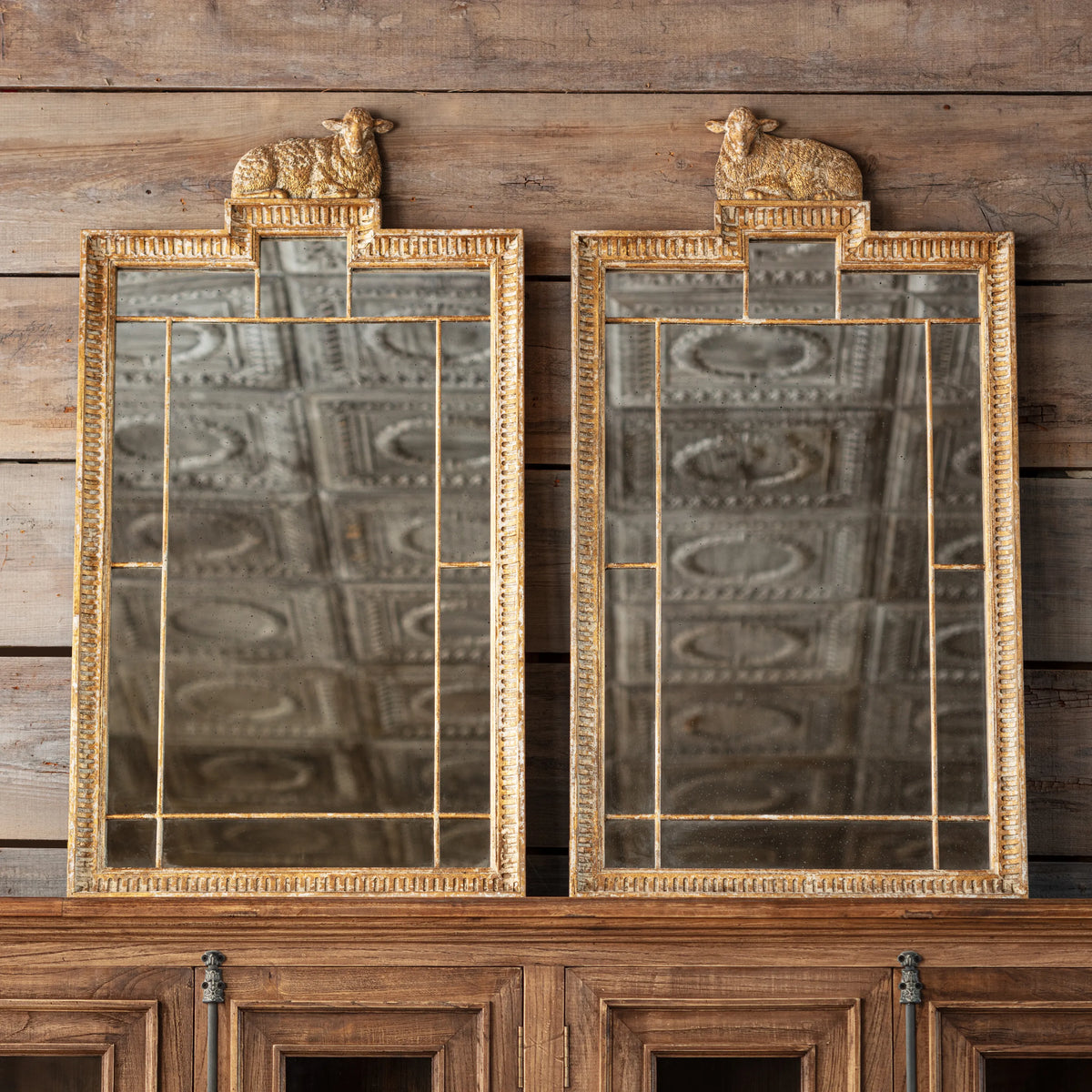 Petite Bergerie Sheep Mirrors, Set of 2