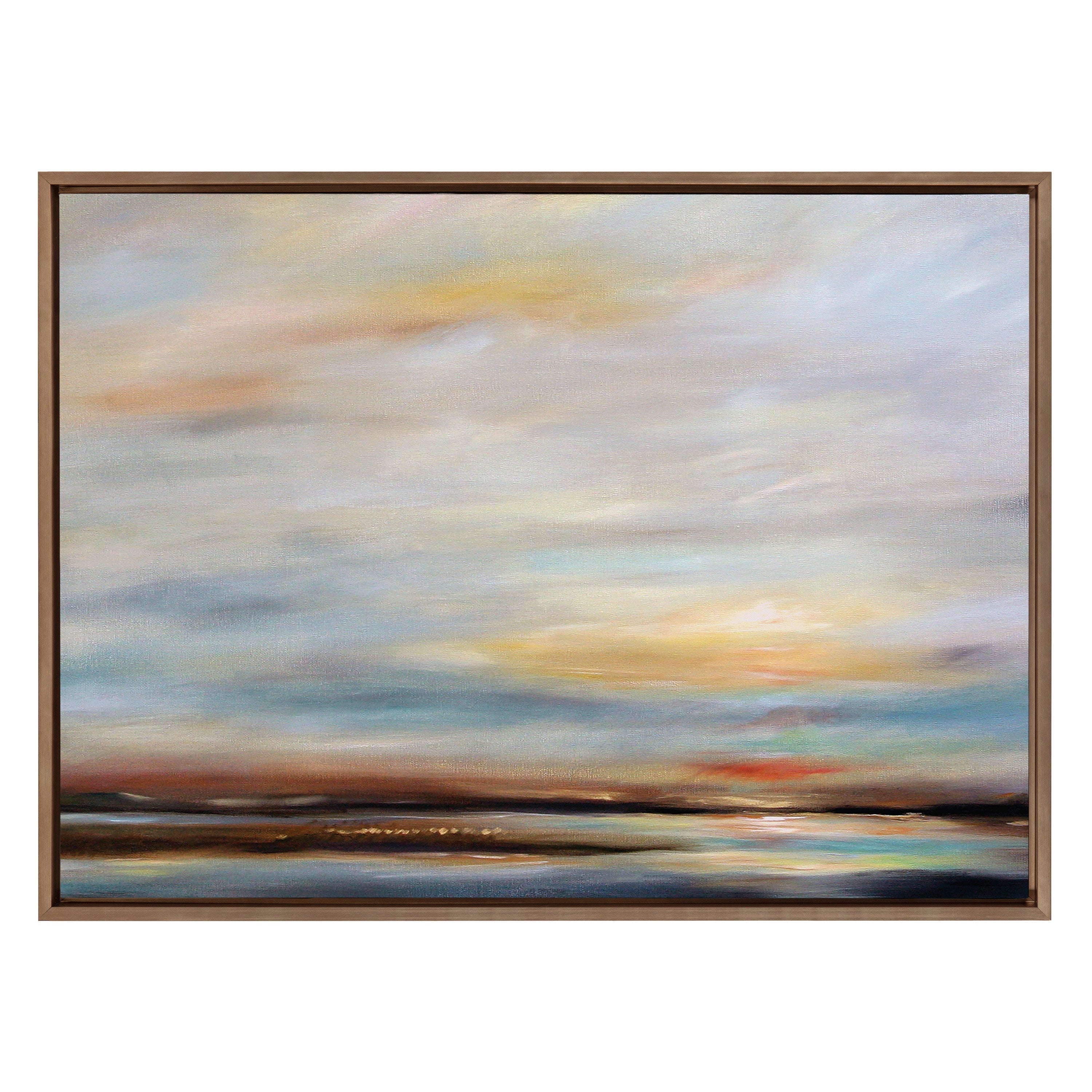 Sylvie Carolina Sunset Framed Canvas by Mary Sparrow
