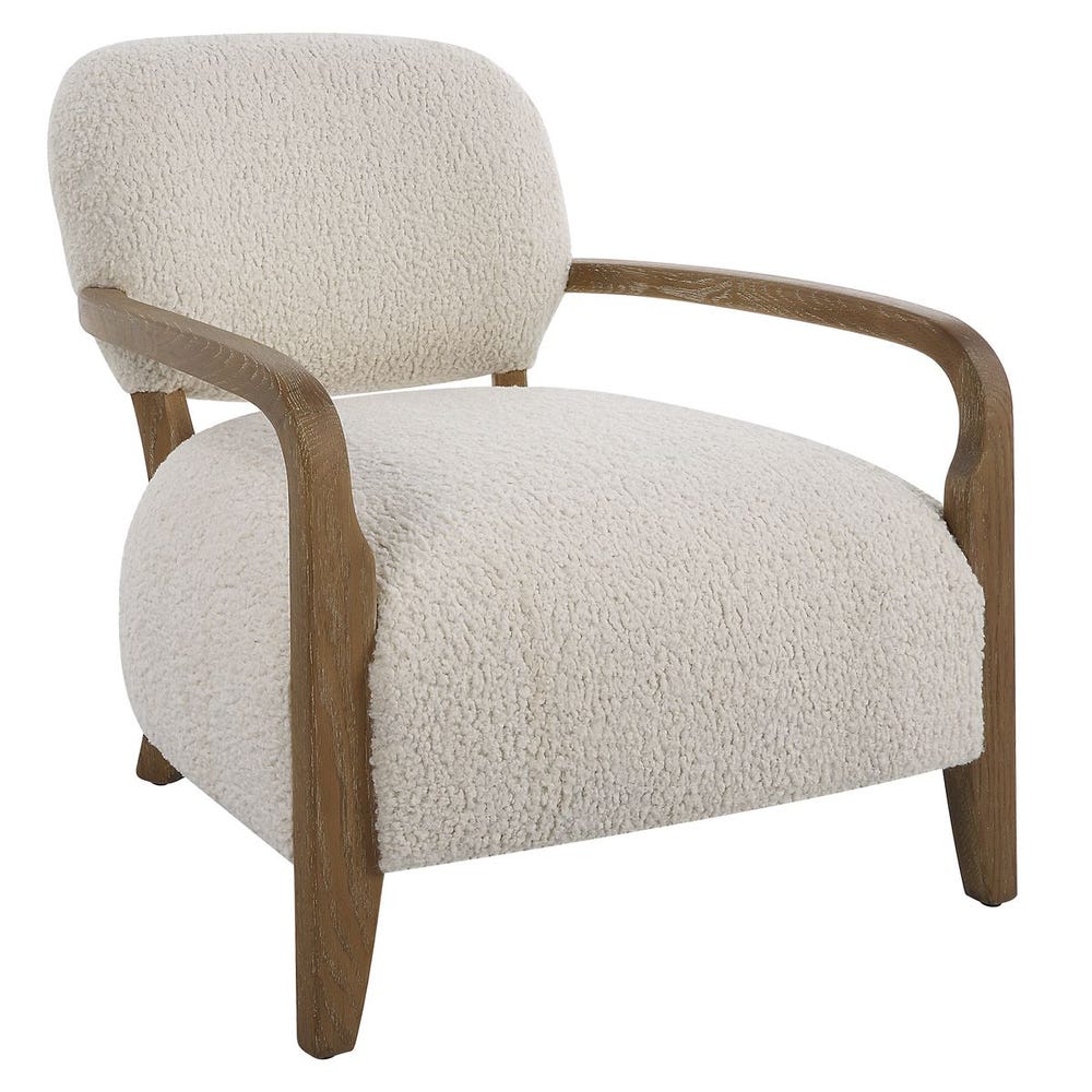 Briar Natural Faux Shearling Accent Chair