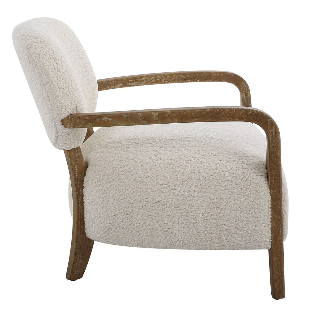 Briar Natural Faux Shearling Accent Chair