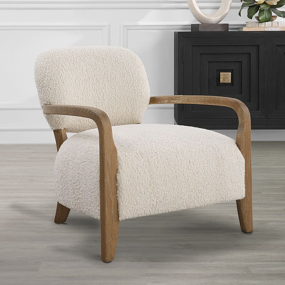 Briar Natural Faux Shearling Accent Chair