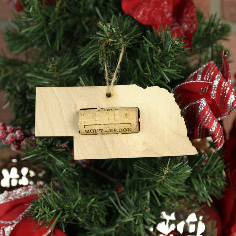 Nebraska Wine Cork Holder Ornaments