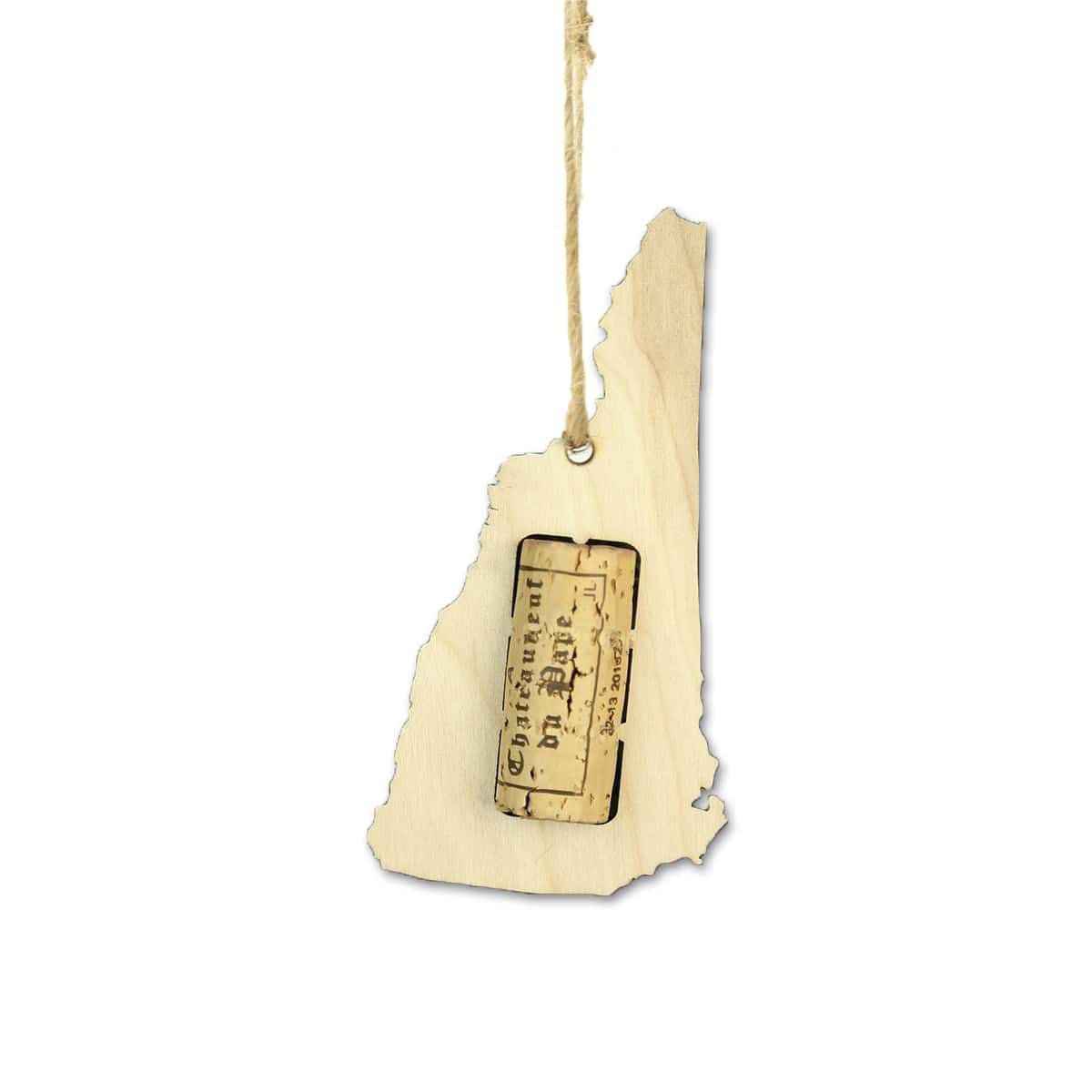New Hampshire Wine Cork Holder Ornaments