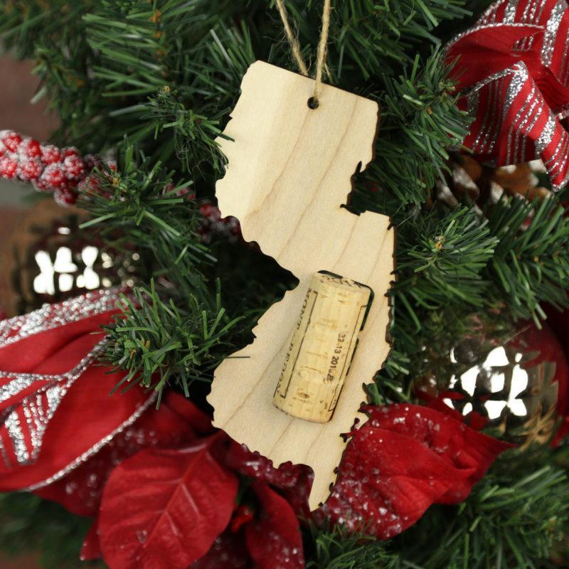 New Jersey Wine Cork Holder Ornaments