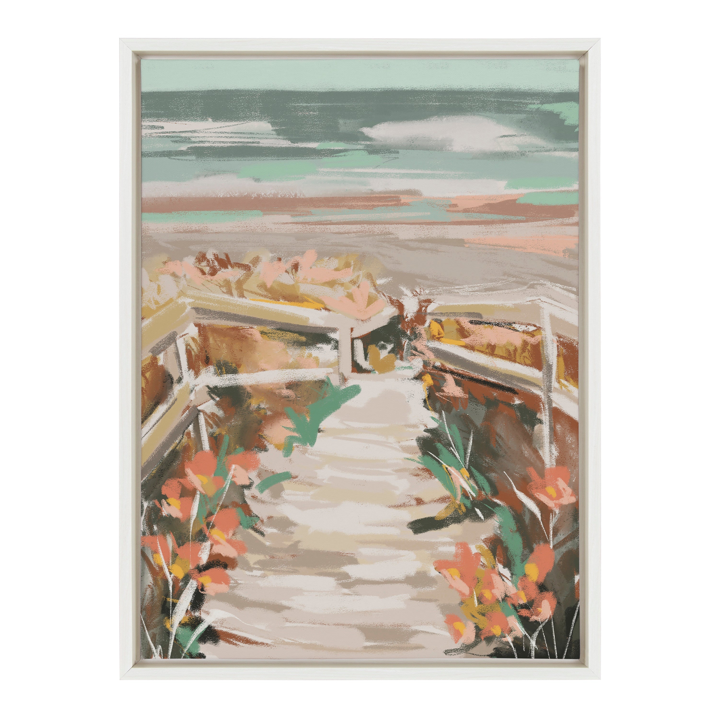 Sylvie Landscape 08 Beach Framed Canvas by Annie Quigley