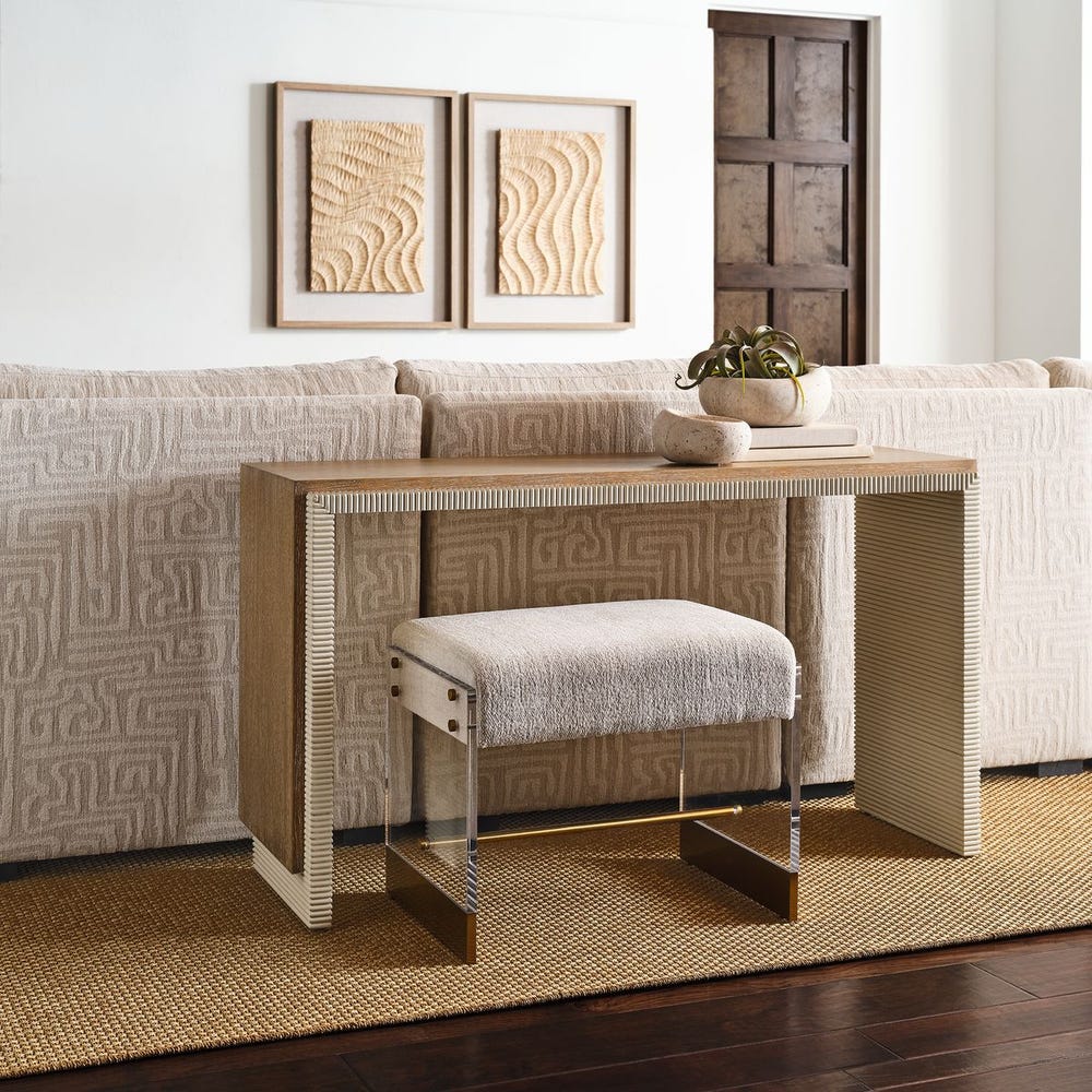 Maison Cerused Oak Fluted Console Table