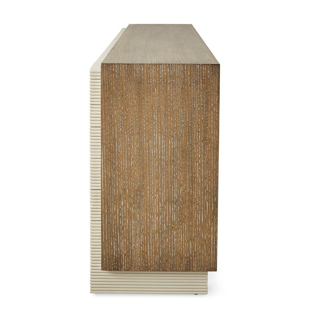 Maison Cerused Oak Fluted Console Table