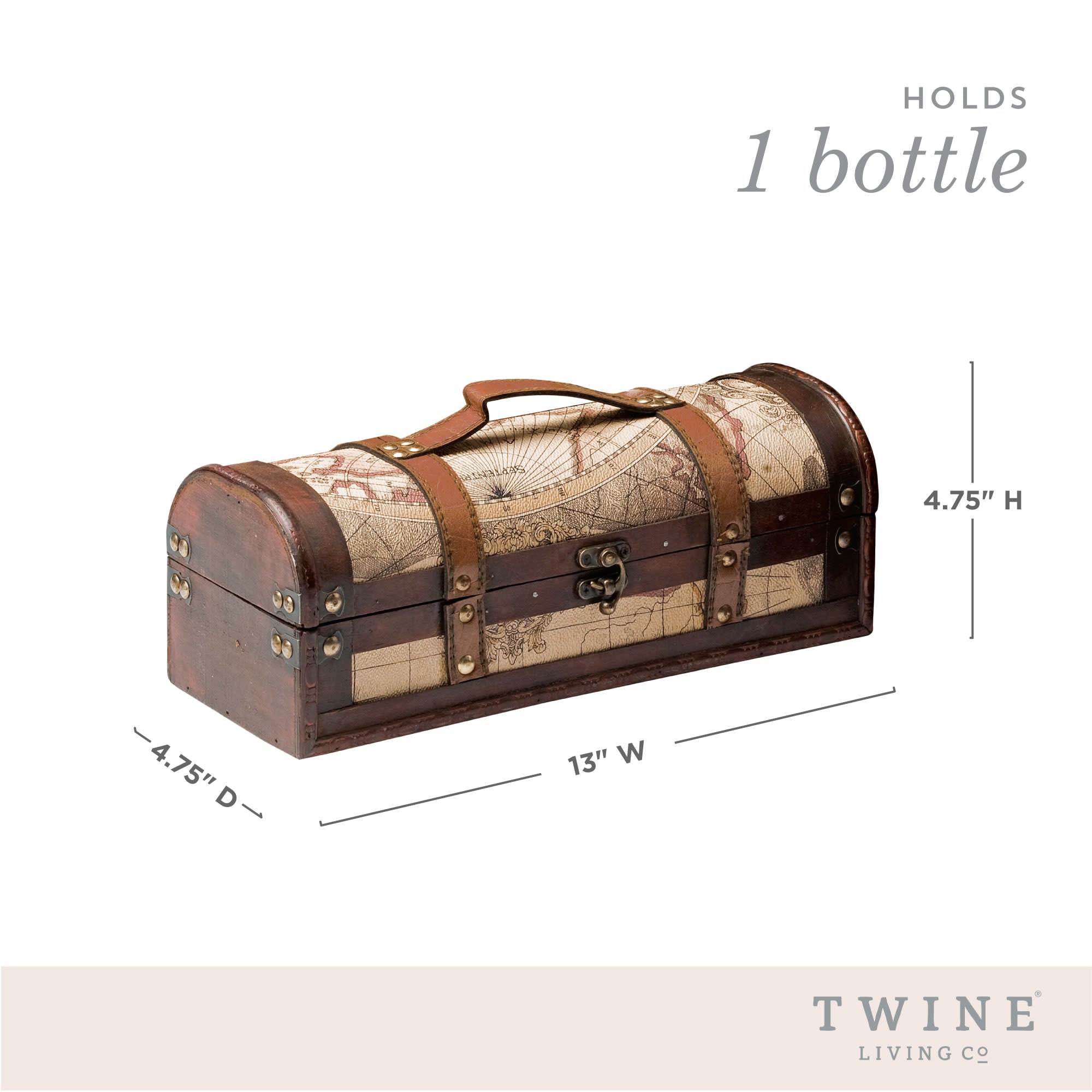 1 Bottle Old World Wooden Wine Box