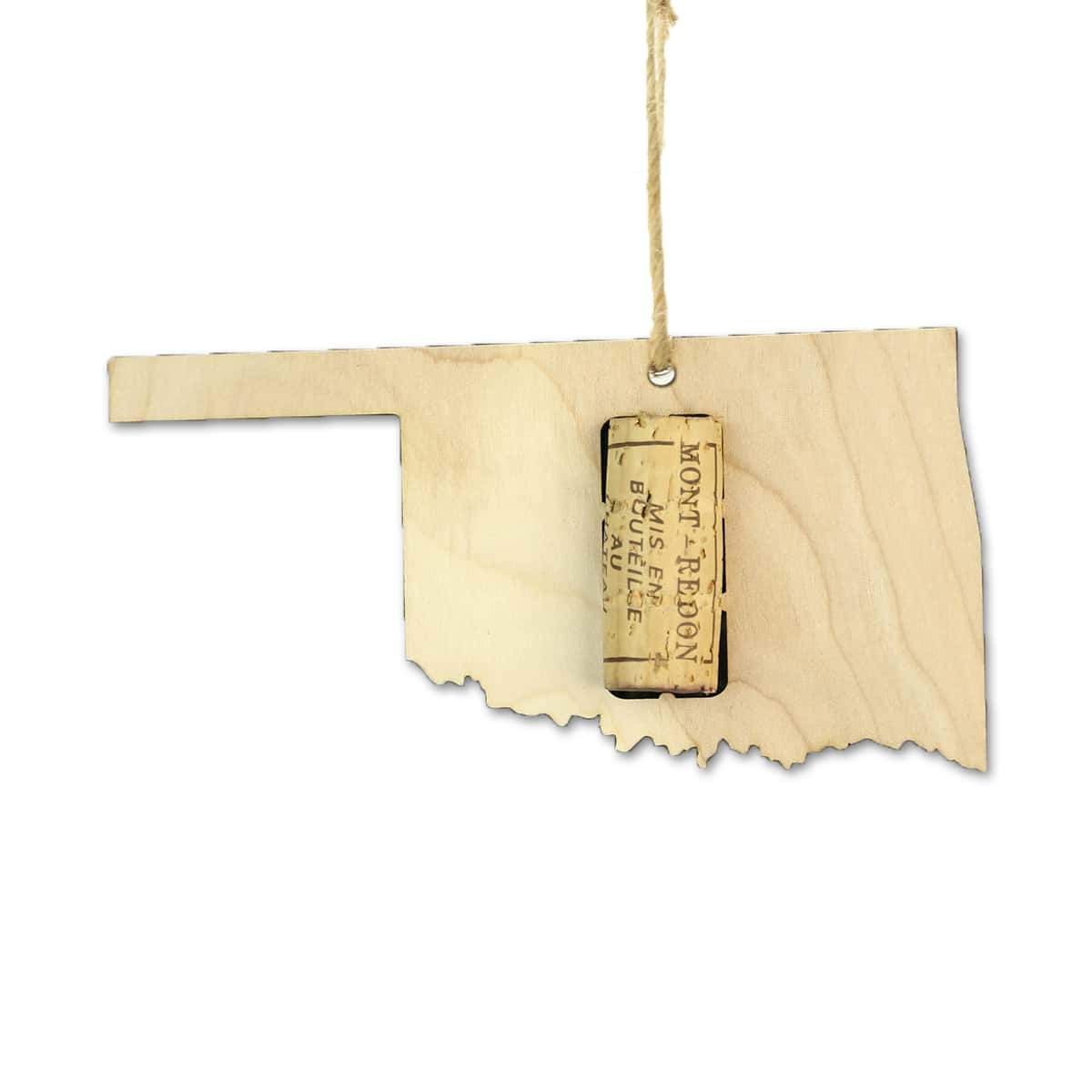 Oklahoma Wine Cork Holder Ornaments