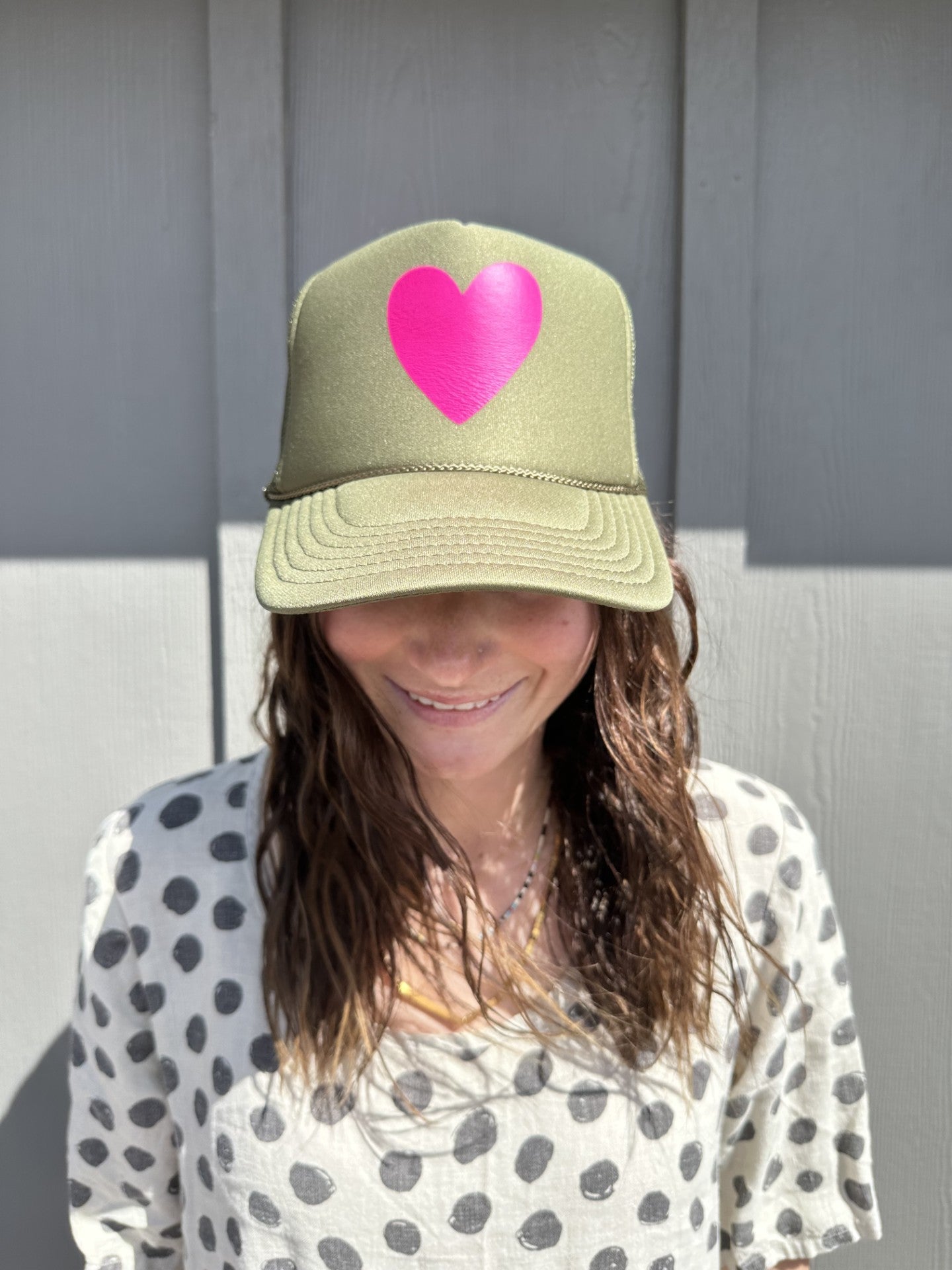 Artsy Heart - Olive Green Trucker Hat