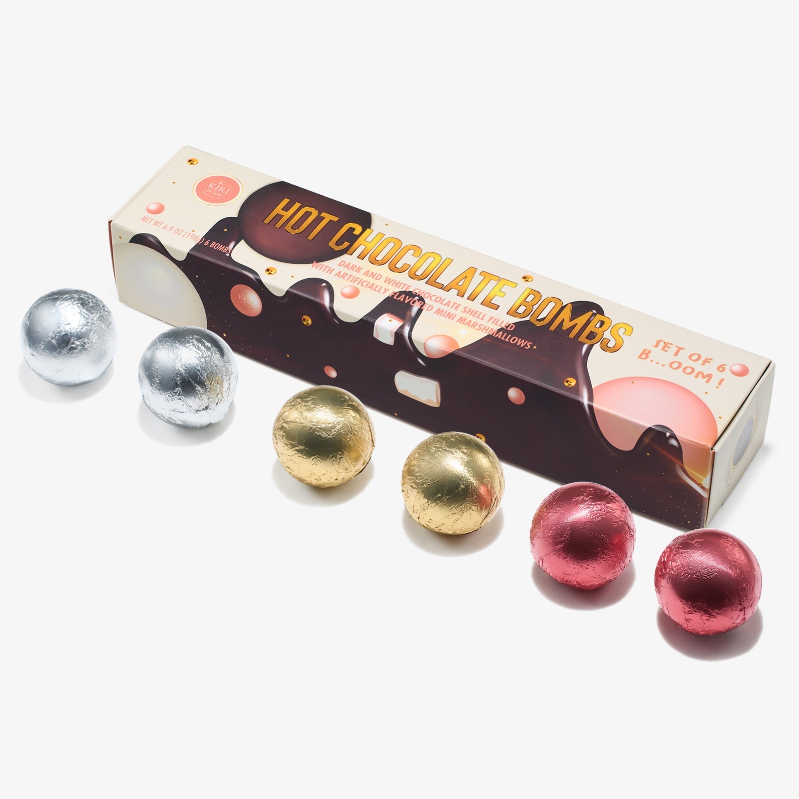 Hot Chocolate Bombs Set Of 6 3 Flavors Of White Fudge Brownie Strawberry Chocolates Delicious Cocoa