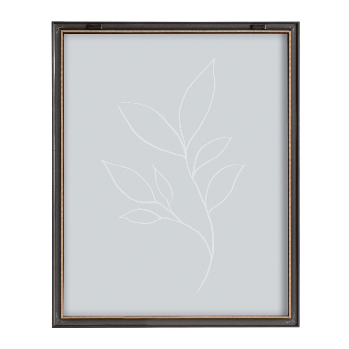 Blake Modern Blue Botanical Line Sketch Print 3 Framed Printed Glass by The Creative Bunch Studio