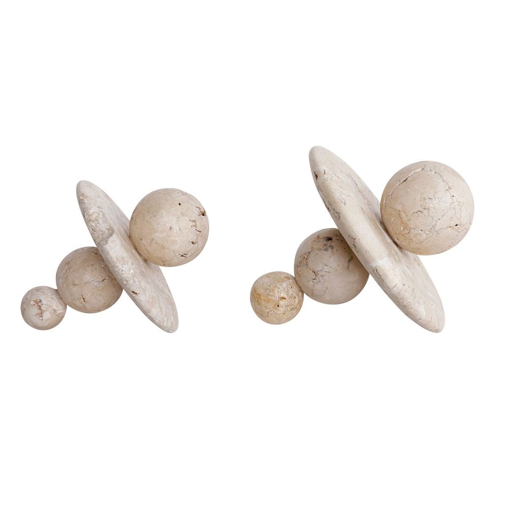 Cadas Weathered Stone Abstract Sculptures - Set of 2