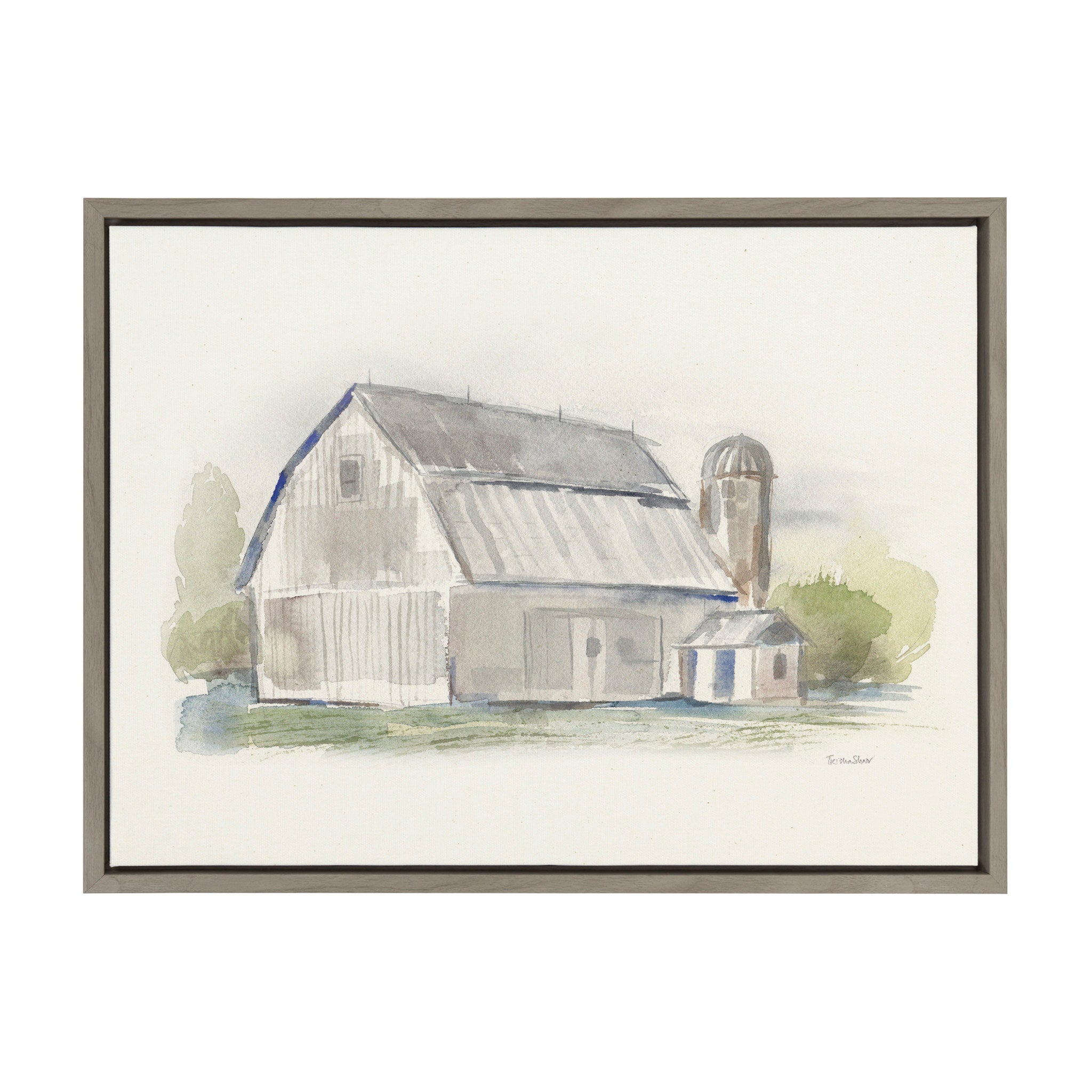 Sylvie Barn 2 Framed Canvas by Patricia Shaw