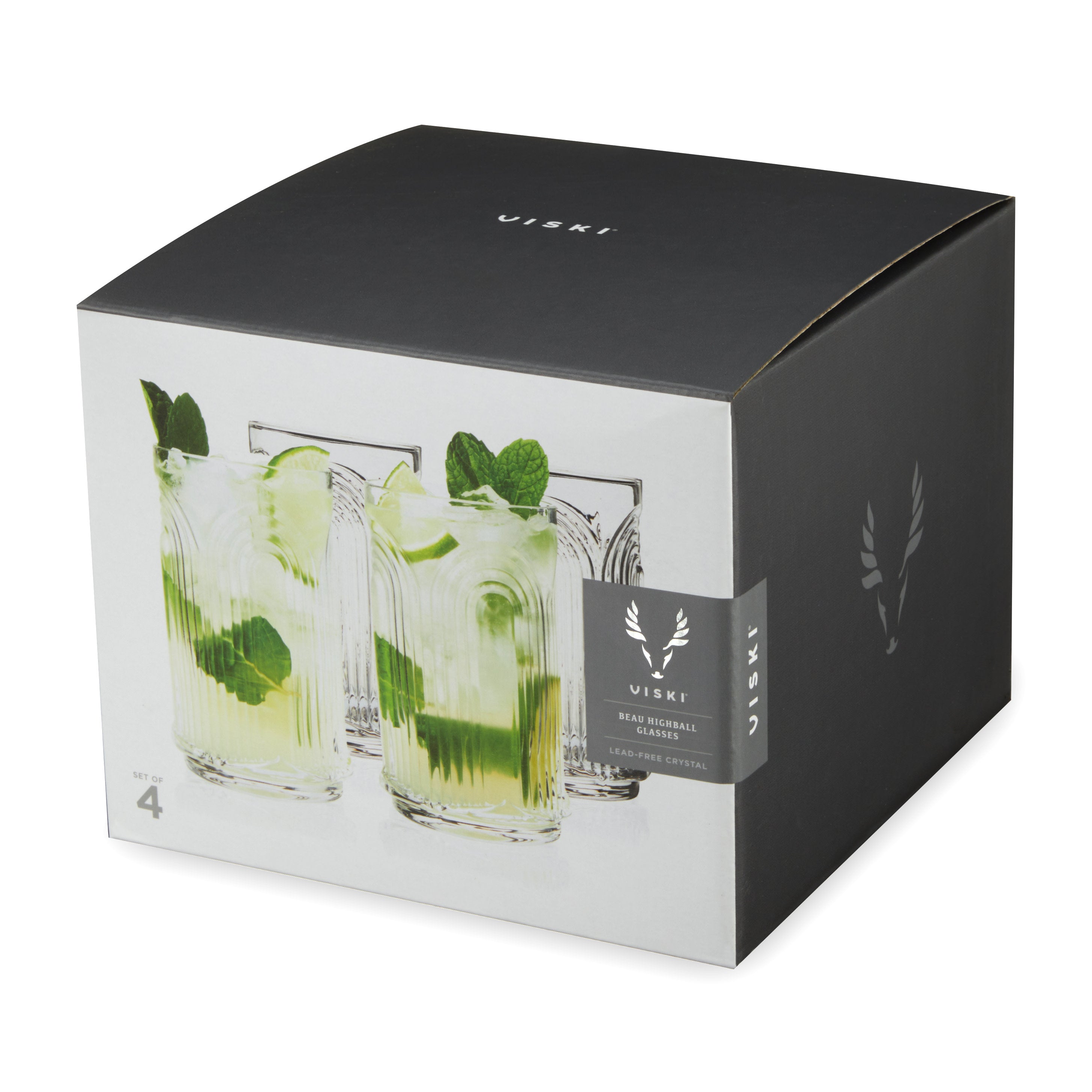 Beau Highball Glasses, Set of 4