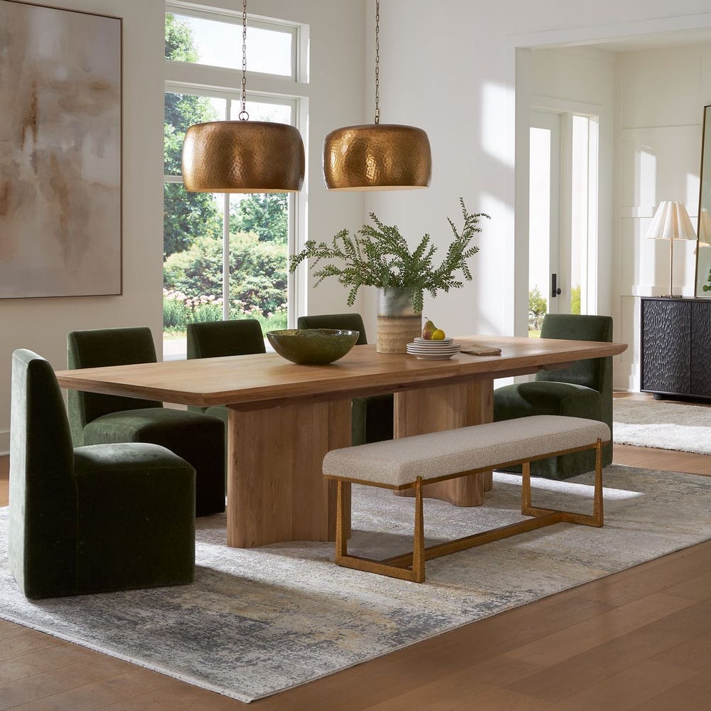 Reclaimed Oak Pedestal Extension Dining Table