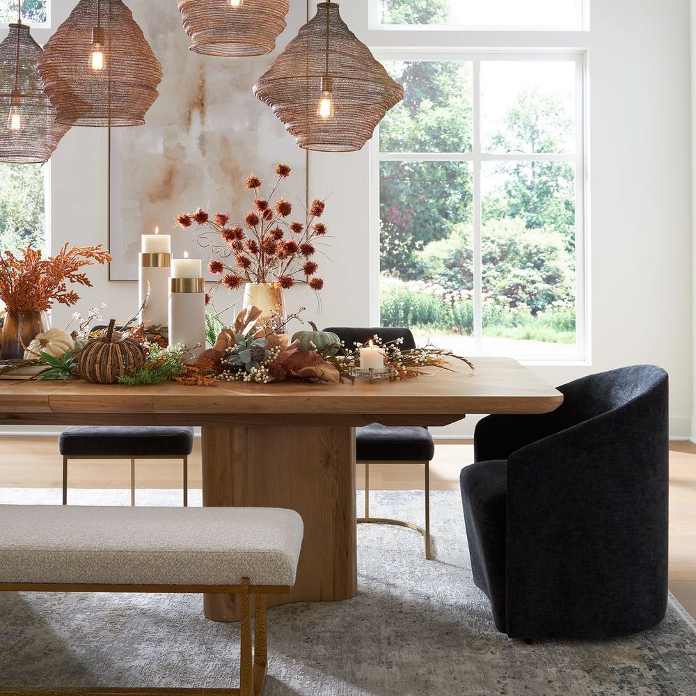 Reclaimed Oak Pedestal Extension Dining Table