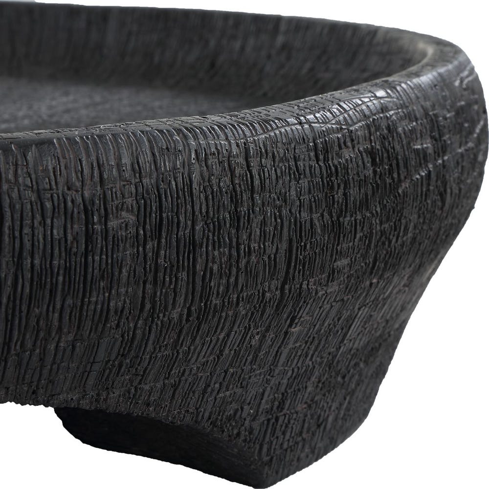 Textured Black Indoor Outdoor Bowl
