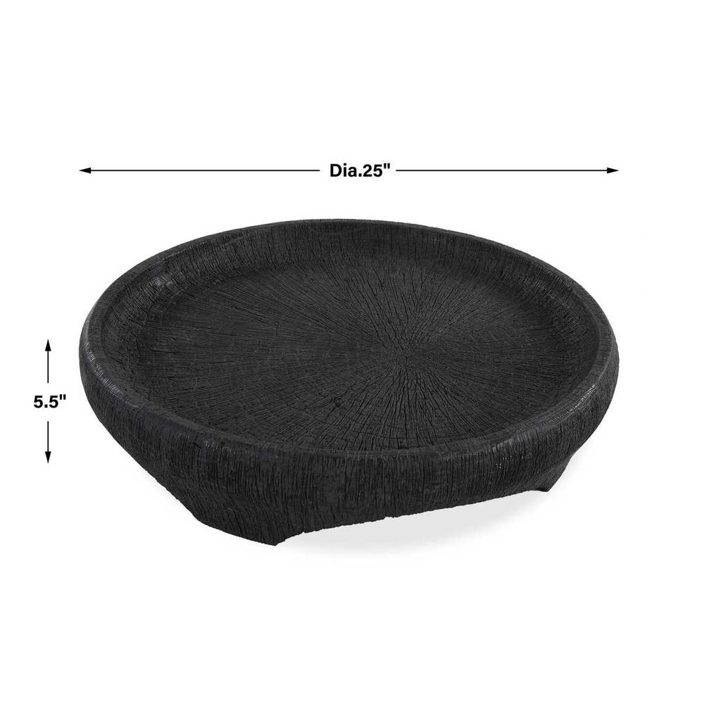 Textured Black Indoor Outdoor Bowl